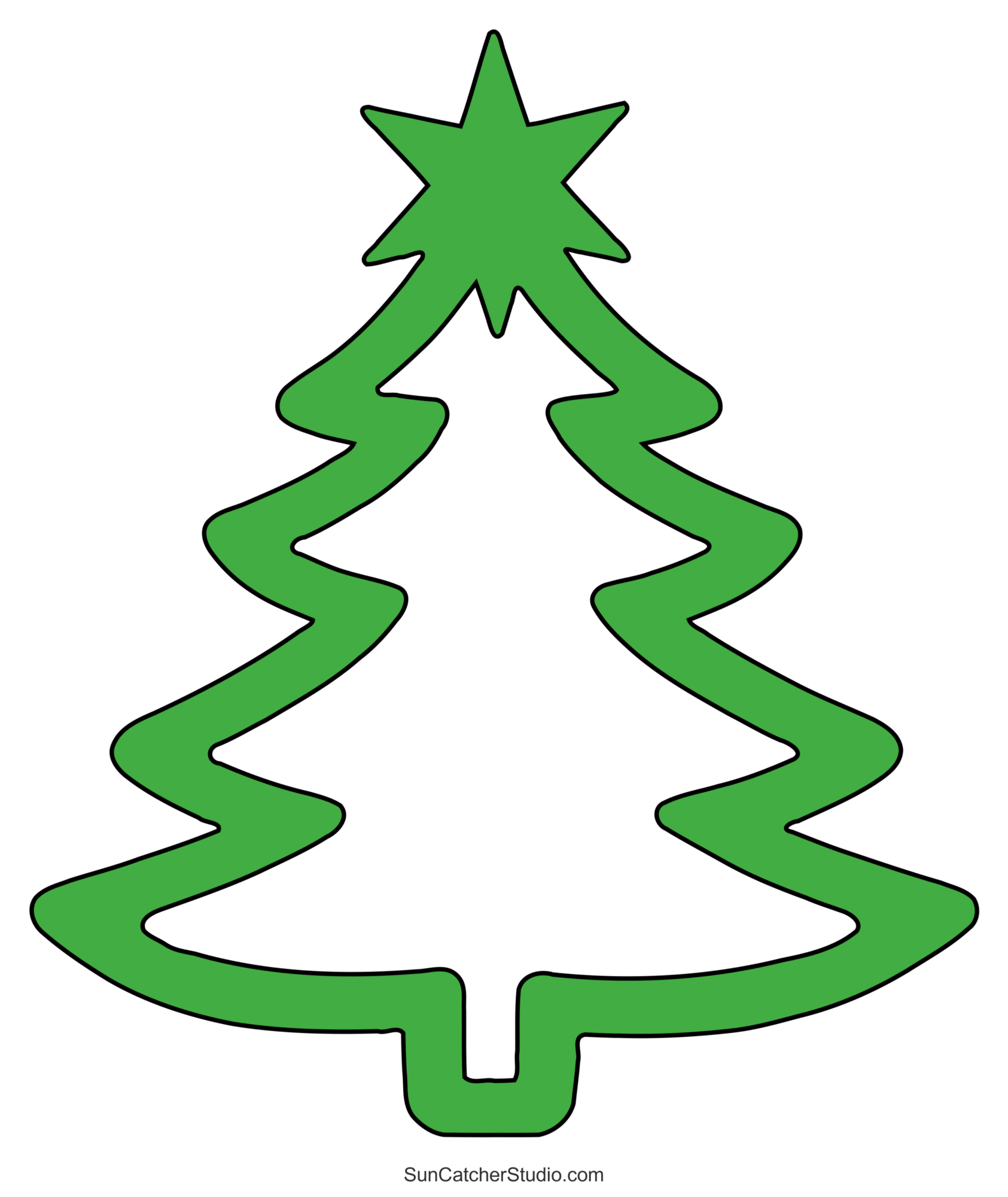 christmas tree templates and stencils (free printable patterns